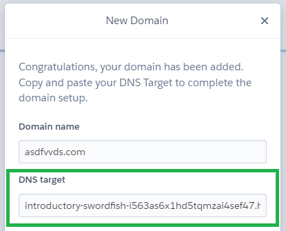 Heroku's DNS target.